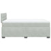 Pat continental cu saltea, gri deschis, 120x200 cm, catifea - WALTI WALTI