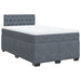 Pat box spring cu saltea, gri închis, 120x200 cm, catifea - WALTI WALTI