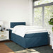 Pat box spring cu saltea, albastru, 120x200 cm, catifea - WALTI WALTI