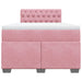 Pat box spring cu saltea, roz, 120x200 cm, catifea - WALTI WALTI