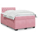 Pat box spring cu saltea, roz, 120x200 cm, catifea - WALTI WALTI