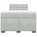 Pat continental cu saltea, gri deschis, 120x200 cm, catifea - WALTI WALTI