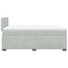 Pat continental cu saltea, gri deschis, 120x200 cm, catifea - WALTI WALTI