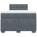 Pat box spring cu saltea, gri închis, 120x200 cm, catifea - WALTI WALTI