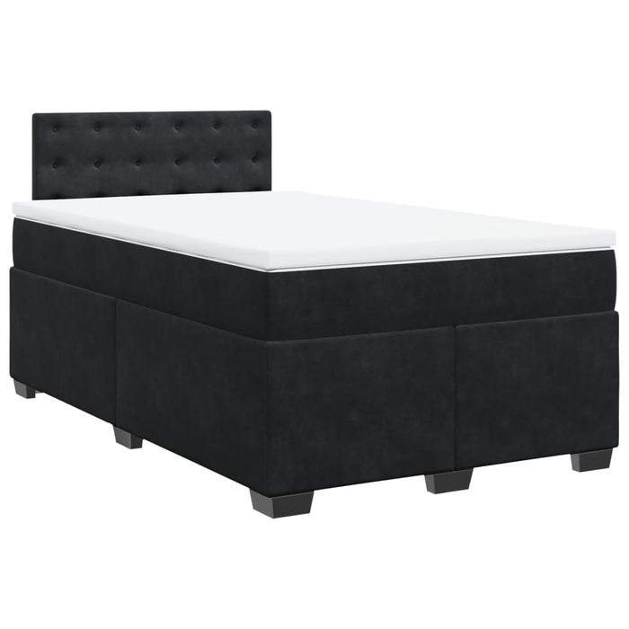 Pat box spring cu saltea, negru, 120x200 cm, catifea - WALTI WALTI