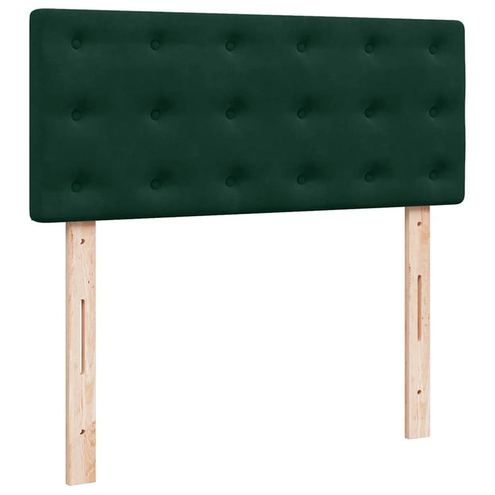 Pat box spring cu saltea, verde închis, 120x200 cm, catifea - WALTI WALTI