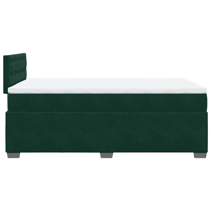 Pat box spring cu saltea, verde închis, 120x200 cm, catifea - WALTI WALTI