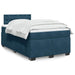 Pat box spring cu saltea, albastru, 120x200 cm, catifea - WALTI WALTI