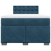 Pat box spring cu saltea, albastru, 120x200 cm, catifea - WALTI WALTI