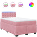 Pat box spring cu saltea, roz, 120x200 cm, catifea - WALTI WALTI