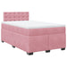 Pat box spring cu saltea, roz, 120x200 cm, catifea - WALTI WALTI