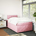 Pat box spring cu saltea, roz, 120x200 cm, catifea - WALTI WALTI