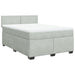 Pat box spring cu saltea, gri deschis, 140x190 cm, catifea - WALTI WALTI