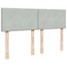 Pat box spring cu saltea, gri deschis, 140x190 cm, catifea - WALTI WALTI