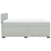 Pat box spring cu saltea, gri deschis, 140x190 cm, catifea - WALTI WALTI