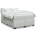 Pat box spring cu saltea, gri deschis, 140x190 cm, catifea - WALTI WALTI