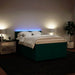 Pat box spring cu saltea, verde închis, 140x190 cm, catifea - WALTI WALTI