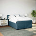 Pat box spring cu saltea, albastru, 140x190 cm, catifea - WALTI WALTI