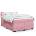 Pat box spring cu saltea, roz, 140x190 cm, catifea - WALTI WALTI