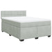 Pat box spring cu saltea, gri deschis, 140x190 cm, catifea - WALTI WALTI