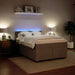 Pat box spring cu saltea, gri deschis, 140x190 cm, catifea - WALTI WALTI