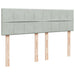 Pat box spring cu saltea, gri deschis, 140x190 cm, catifea - WALTI WALTI