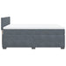 Pat box spring cu saltea, gri închis, 140x190 cm, catifea - WALTI WALTI