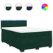 Pat box spring cu saltea, verde închis, 140x190 cm, catifea - WALTI WALTI