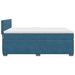 Pat box spring cu saltea, albastru, 140x190 cm, catifea - WALTI WALTI