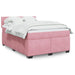 Pat box spring cu saltea, roz, 140x190 cm, catifea - WALTI WALTI
