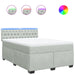 Pat box spring cu saltea, gri deschis, 140x190 cm, catifea - WALTI WALTI