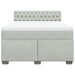 Pat box spring cu saltea, gri deschis, 140x190 cm, catifea - WALTI WALTI