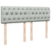 Pat box spring cu saltea, gri deschis, 140x190 cm, catifea - WALTI WALTI