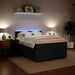Pat box spring cu saltea, negru, 140x190 cm, catifea - WALTI WALTI