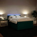 Pat box spring cu saltea, verde închis, 140x190 cm, catifea - WALTI WALTI