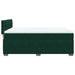 Pat box spring cu saltea, verde închis, 140x190 cm, catifea - WALTI WALTI