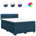 Pat box spring cu saltea, albastru, 140x190 cm, catifea - WALTI WALTI