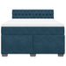 Pat box spring cu saltea, albastru, 140x190 cm, catifea - WALTI WALTI