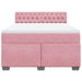 Pat box spring cu saltea, roz, 140x190 cm, catifea - WALTI WALTI