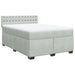 Pat box spring cu saltea, gri deschis, 140x190 cm, catifea - WALTI WALTI