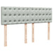 Pat box spring cu saltea, gri deschis, 140x190 cm, catifea - WALTI WALTI