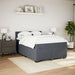 Pat box spring cu saltea, gri închis, 140x190 cm, catifea - WALTI WALTI