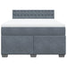 Pat box spring cu saltea, gri închis, 140x190 cm, catifea - WALTI WALTI
