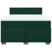 Pat box spring cu saltea, verde închis, 140x190 cm, catifea - WALTI WALTI