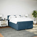Pat box spring cu saltea, albastru, 140x190 cm, catifea - WALTI WALTI