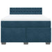 Pat box spring cu saltea, albastru, 140x190 cm, catifea - WALTI WALTI