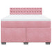 Pat box spring cu saltea, roz, 140x190 cm, catifea - WALTI WALTI