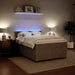 Pat box spring cu saltea, gri deschis, 140x200 cm, catifea - WALTI WALTI