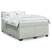 Pat box spring cu saltea, gri deschis, 140x200 cm, catifea - WALTI WALTI