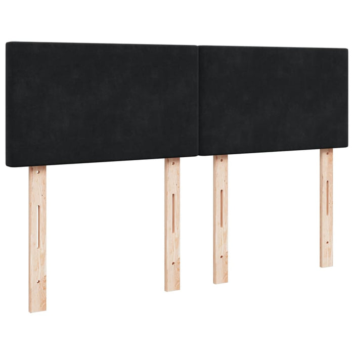 Pat box spring cu saltea, negru, 140x200 cm, catifea - WALTI WALTI